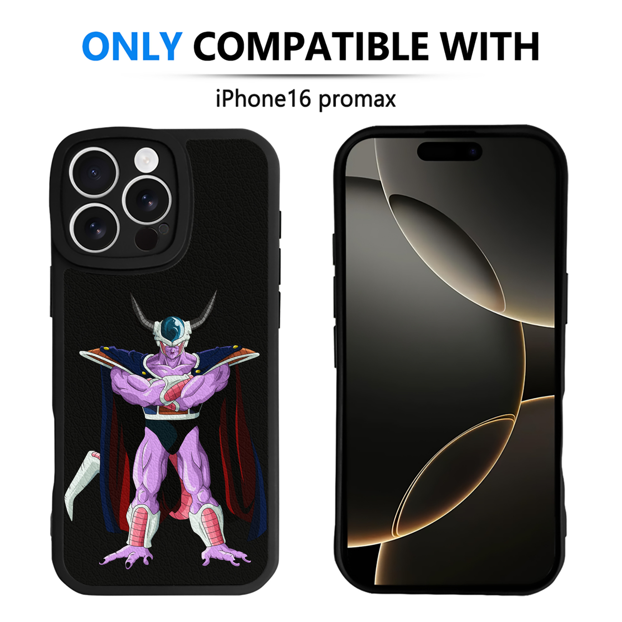 （画像用） ドラゴンボール コルド大王 DRAGON BALL King Cold 【iPhone 16シリーズ対応】シリコンスマホケース（レザー調） 材質：シリコン
